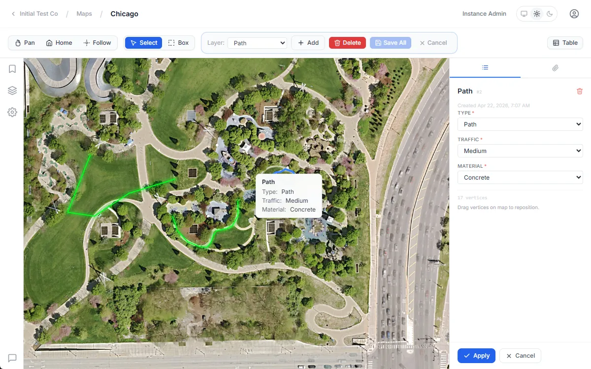 Rillium Maps - custom data collection form